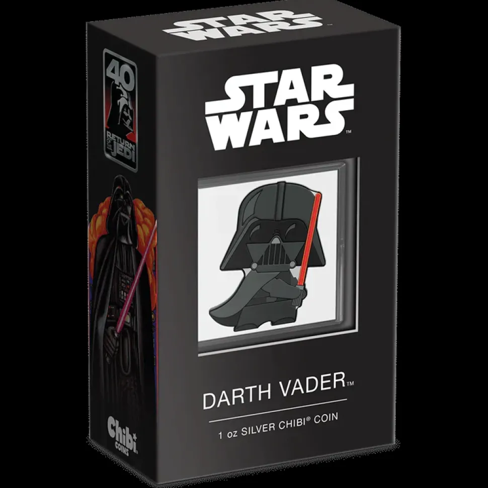New Zealand Mint Star Wars: Return of the Jedi™ – Darth Vader™ 1oz Silver Chibi® Coin